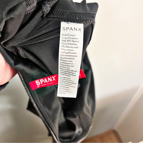 Spanx Faux Leather Coated Leggings High Waisted Large Black - Picture 7 of 7